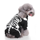 Cute Pet Skeleton Costume for Small Dogs Cats Clothes Halloween Day Party Skull Apparel - INSWEAR